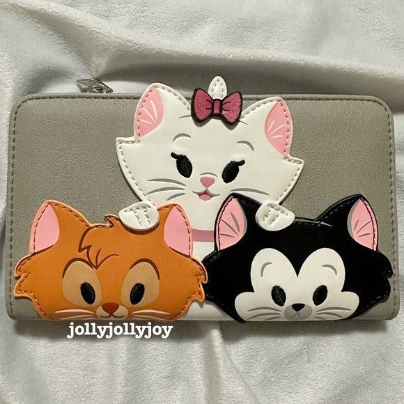 NWOT Loungefly Disney Cats Mini Backpack with Wallet and Lanyard Card Case Set - Picture 7 of 13